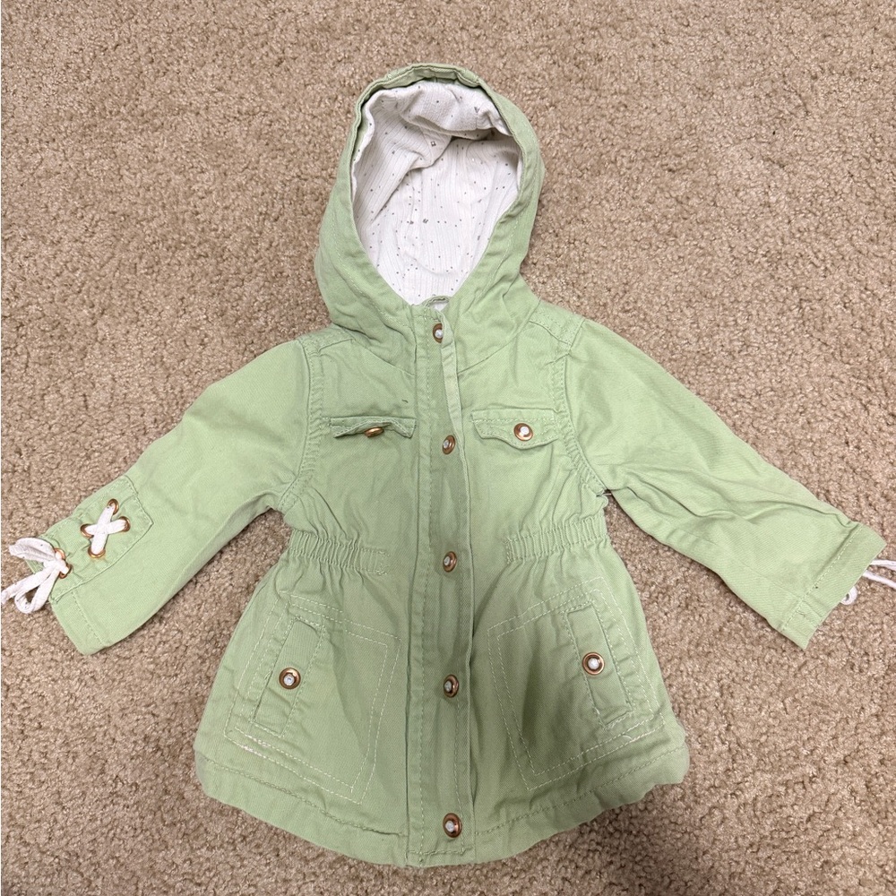 Kids Green Hooded Jacket